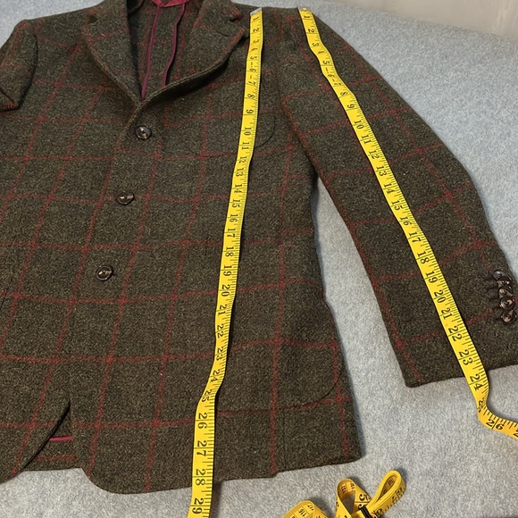 Devan Vincent Tweed Wool Sports Coat Jacket Blazer Medium Equestrian Safari Boho - Picture 5 of 13